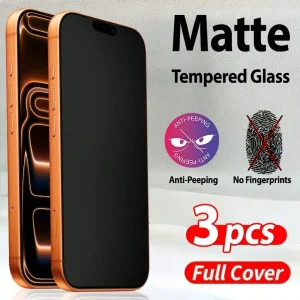 3 Pcs Matte Anti-Peeping Tempered Glass Screen Protector Compatible With IPhone 17 Pro Max/17 Pro/17 Air/17/16 Pro Max/16 Pro/16
