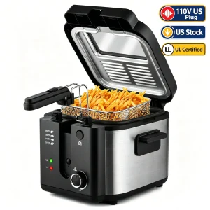 2.5L Electric Deep Fryer (1500W)
2.5L Countertop Electric Deep Fryer